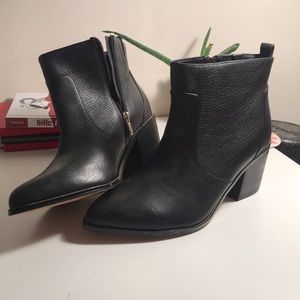 Brand New Torrid Black Leather Booties